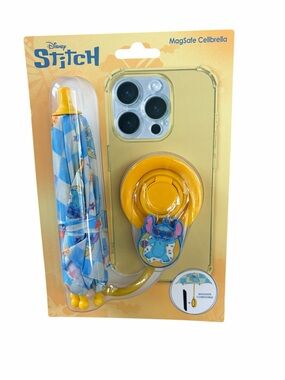 Disney Stitch Blue & Yellow Phone Umbrella Sun Shade Water Protection MagSafe